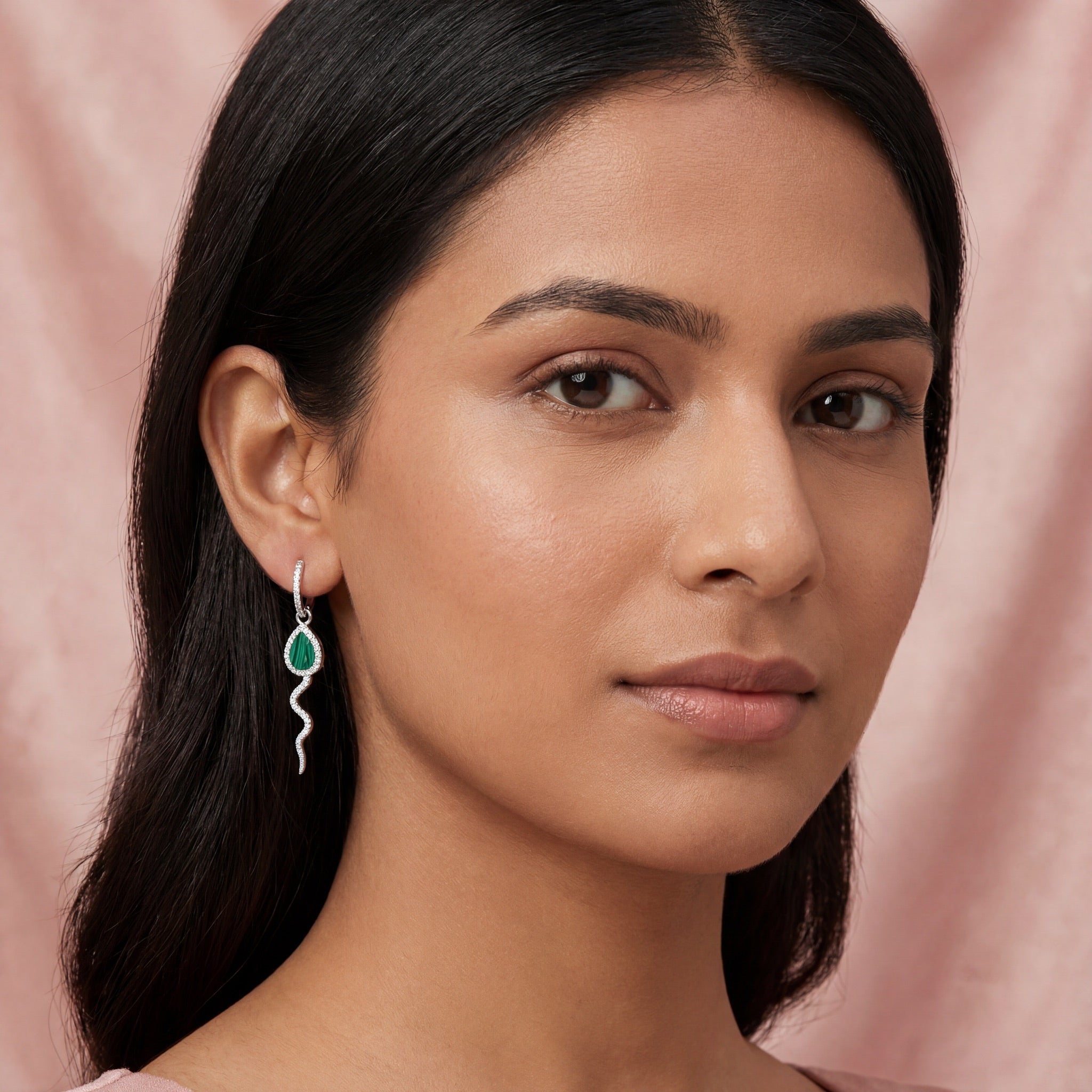 Roma Pavé Hoop Studs