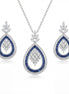 Sapphire Aura Teardrop Diamond Set