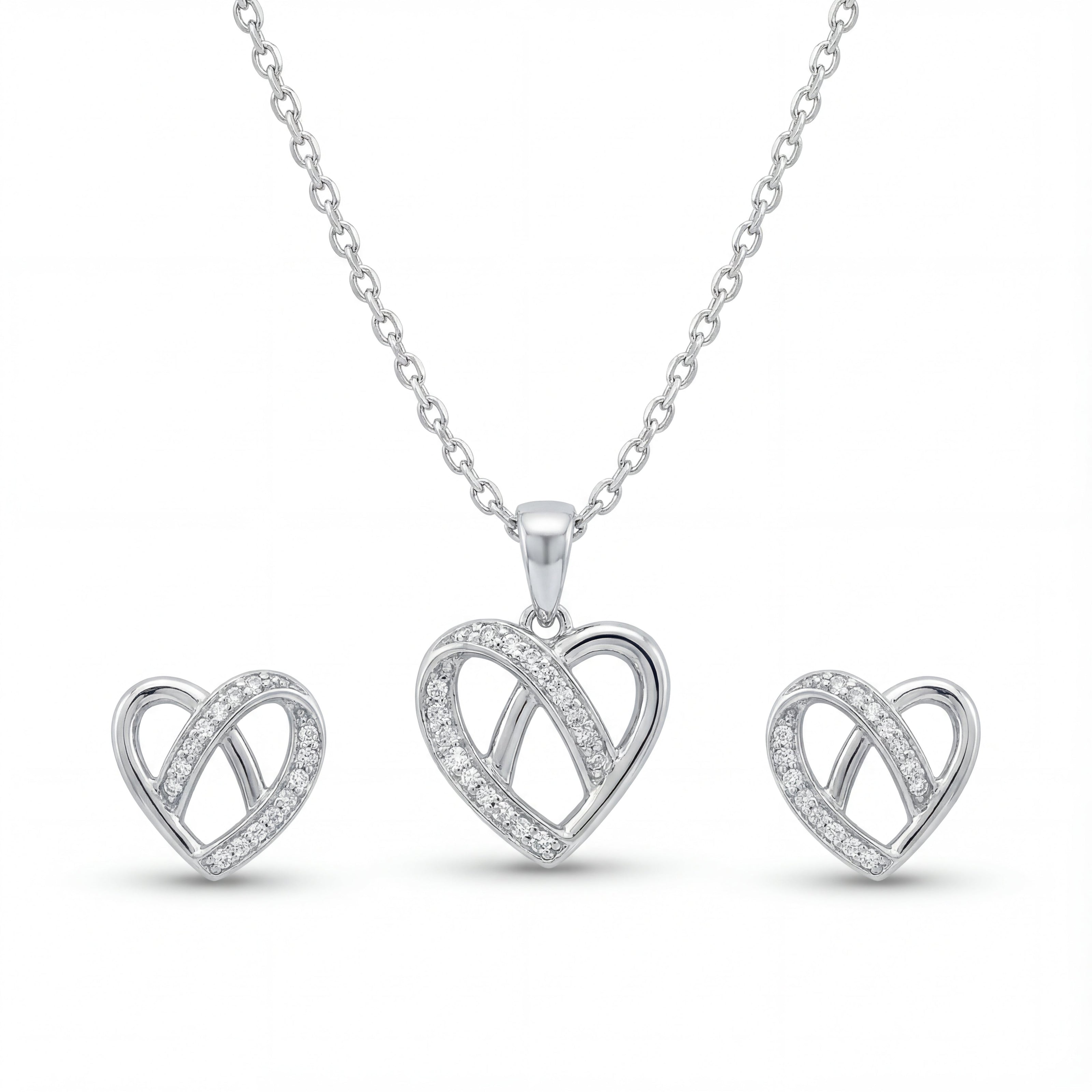 Infinite Love Diamond Heart Set