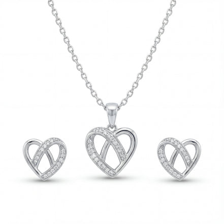 Infinite Love Diamond Heart Set
