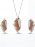 Amber Leaf Pavé Diamond Set