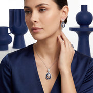 Sapphire Aura Teardrop Diamond Set