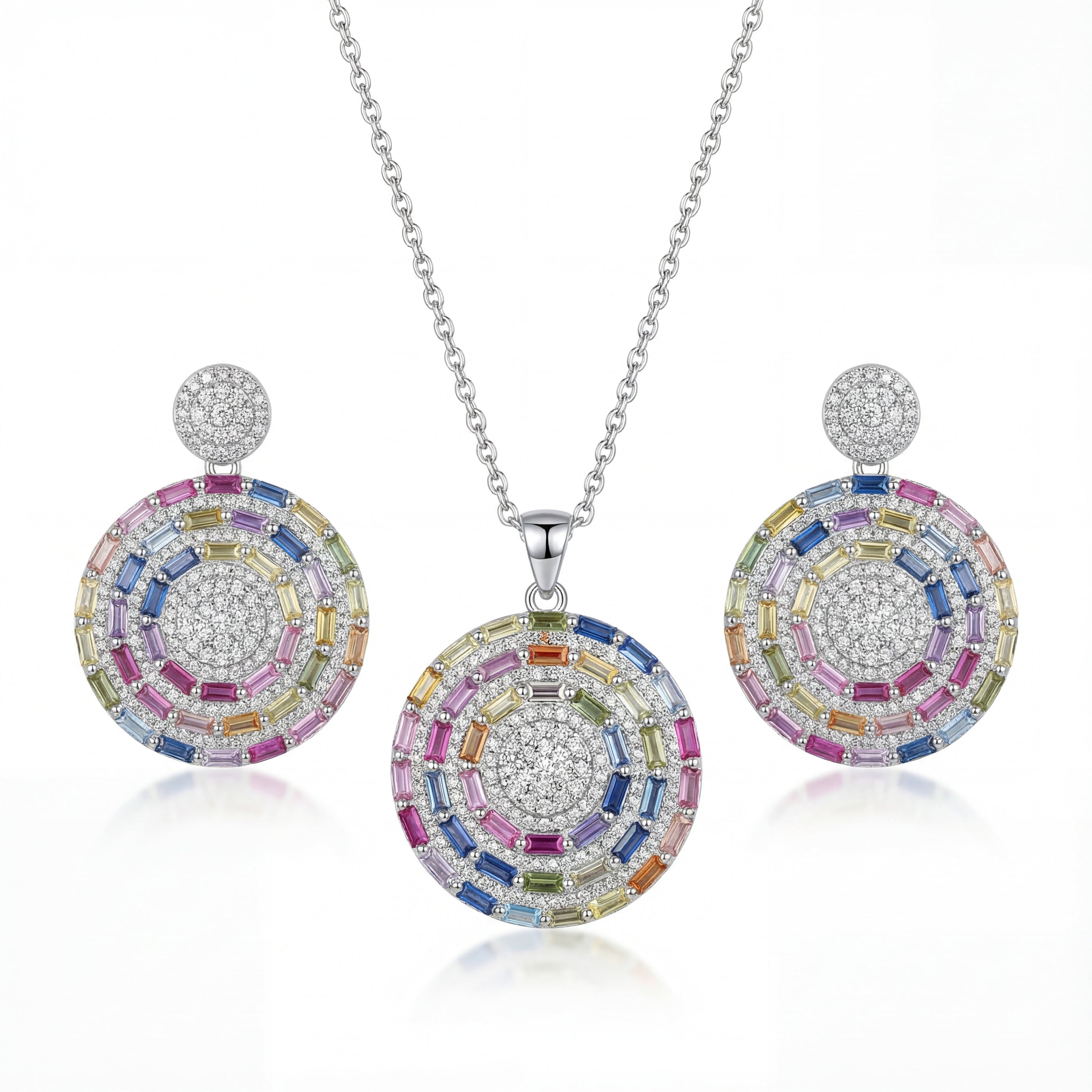 Rainbow Radiance Circular Diamond Set