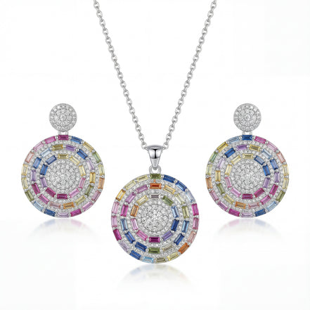 Rainbow Radiance Circular Diamond Set
