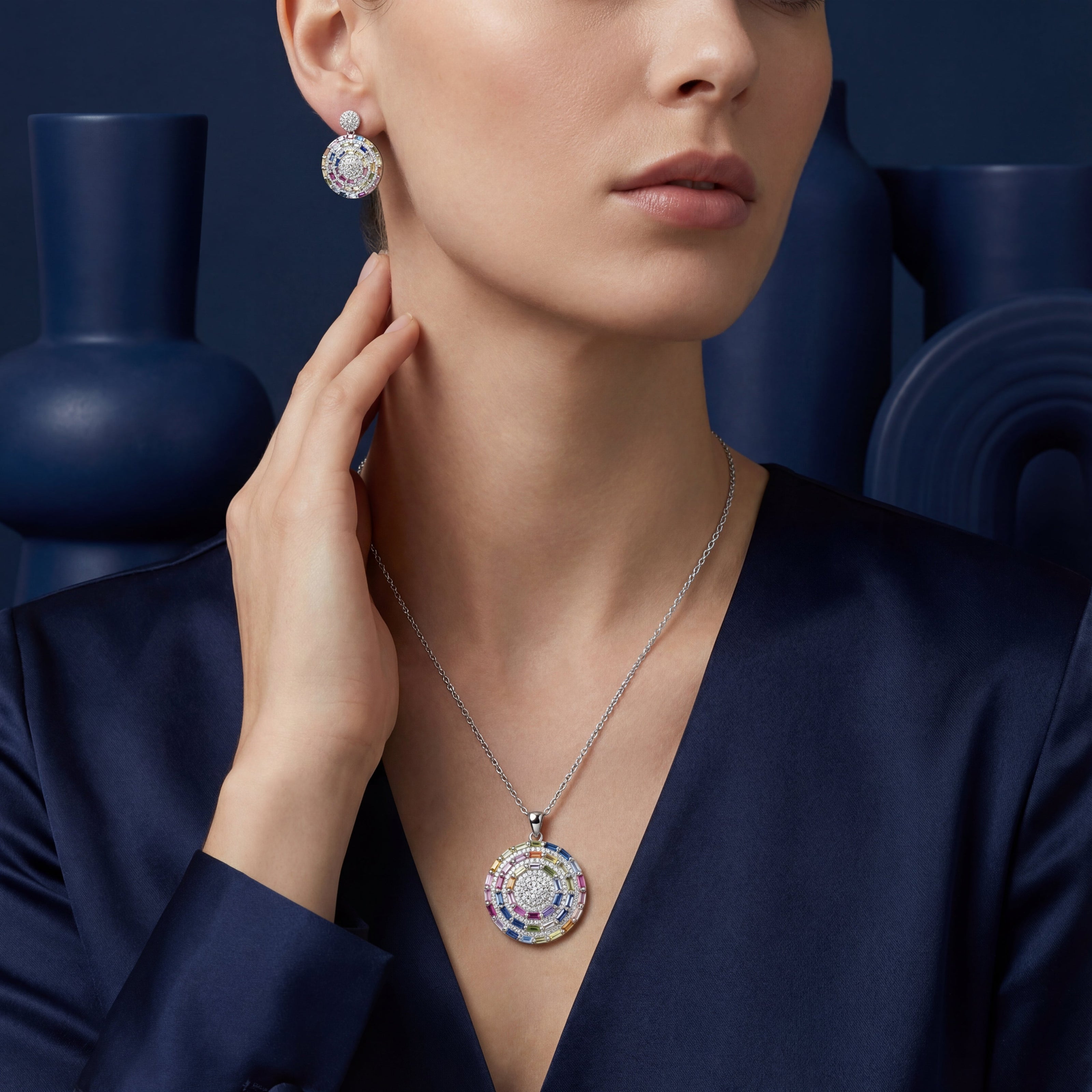 Rainbow Radiance Circular Diamond Set