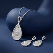 Celestial Sunburst Diamond Teardrop Set