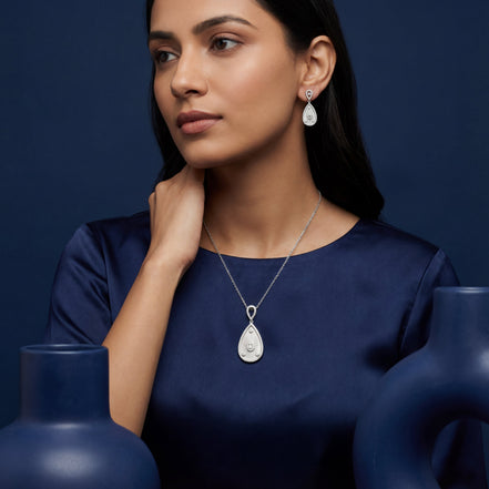 Celestial Sunburst Diamond Teardrop Set