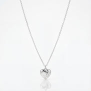 Serene Heart Pearl-Inspired Pendant Necklace