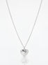Serene Heart Pearl-Inspired Pendant Necklace