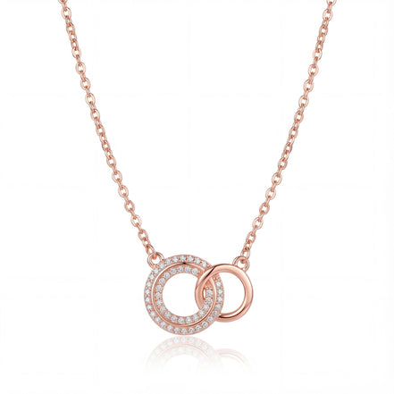 Eternal Interlock Diamond Circle Necklace