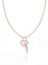 Amour Lock Heart & Key Pendant Necklace