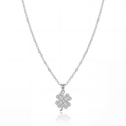 Lucky Clover Diamond Pendant Necklace