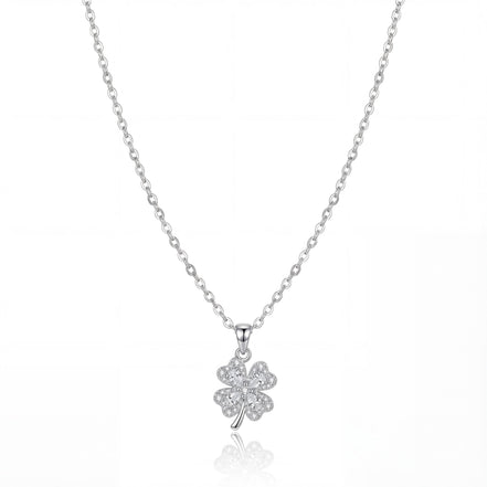 Lucky Clover Diamond Pendant Necklace