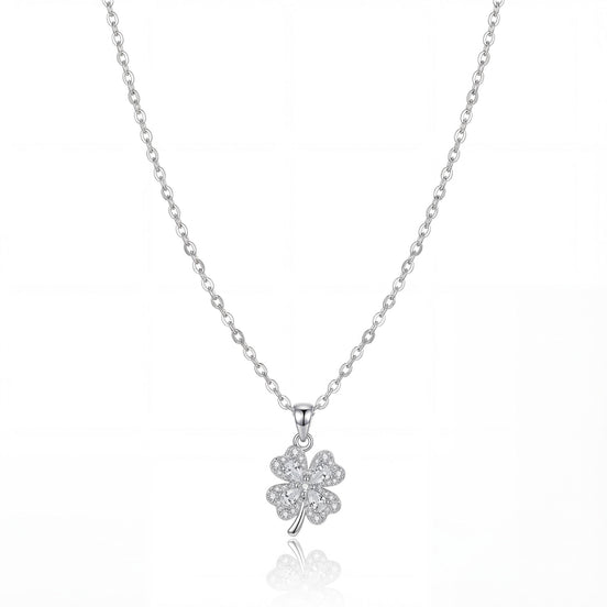 Lucky Clover Diamond Pendant Necklace