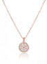 Radiant Bloom Diamond Disc Necklace