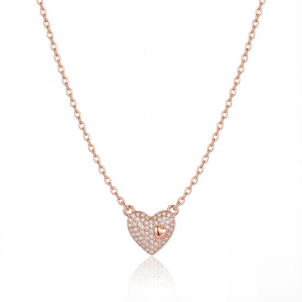 Pavé Heart Diamond Pendant Necklace