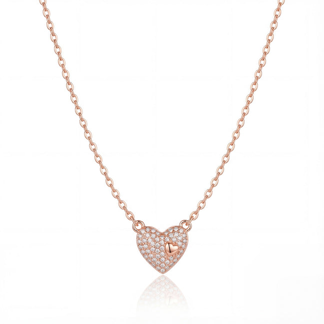 Pavé Heart Diamond Pendant Necklace