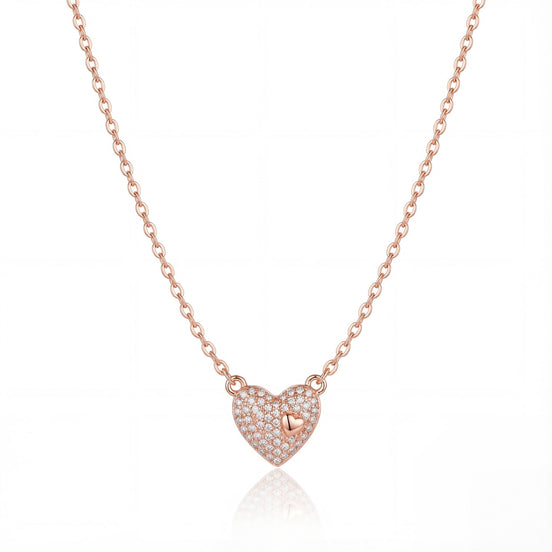 Pavé Heart Diamond Pendant Necklace