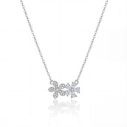 Floral Spark Dual Bloom Pendant Necklace