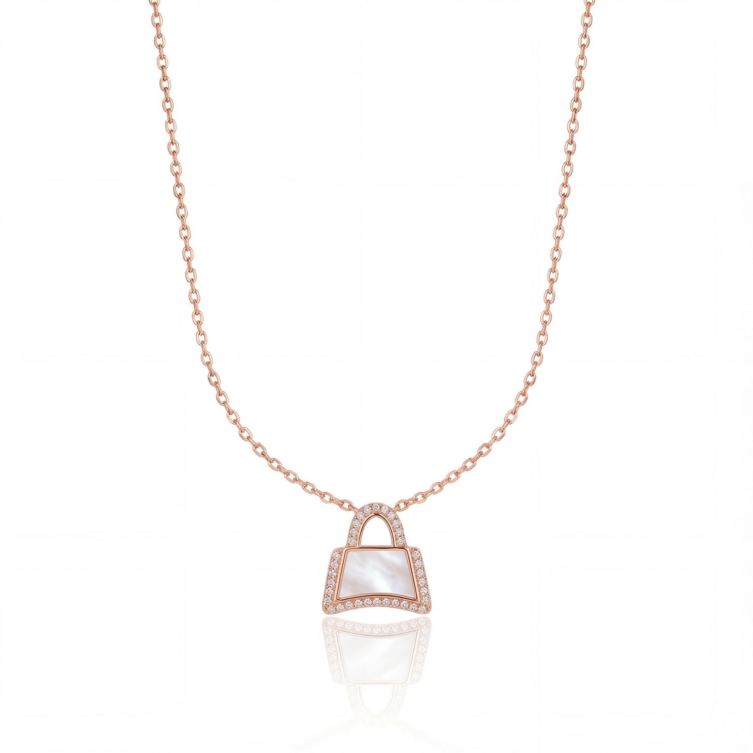 Grace Lock Mother-of-Pearl Pendant Necklace