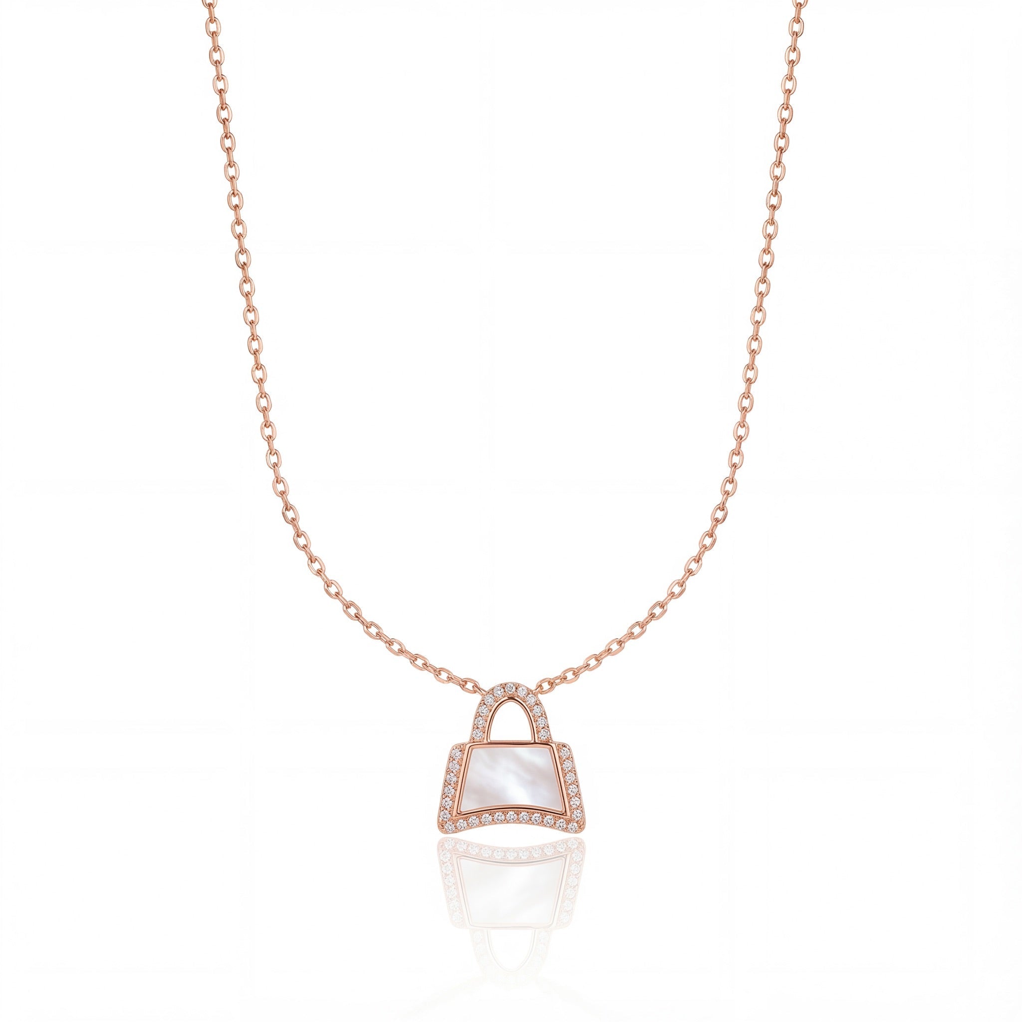 Grace Lock Mother-of-Pearl Pendant Necklace