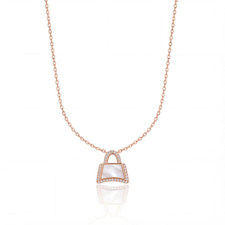 Grace Lock Mother-of-Pearl Pendant Necklace