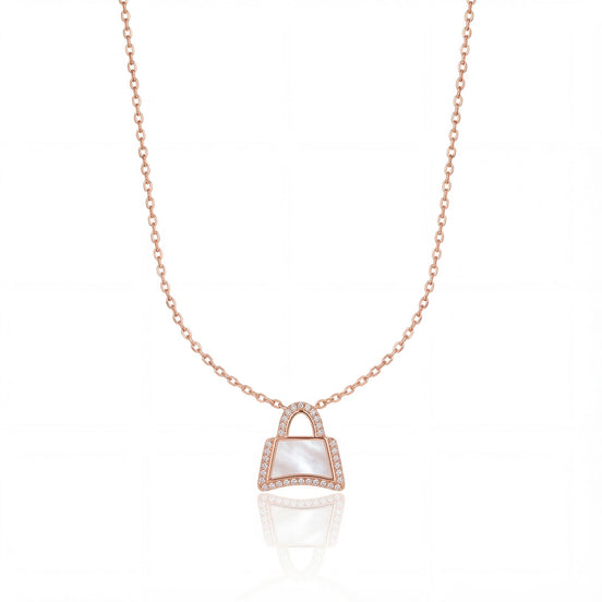 Grace Lock Mother-of-Pearl Pendant Necklace
