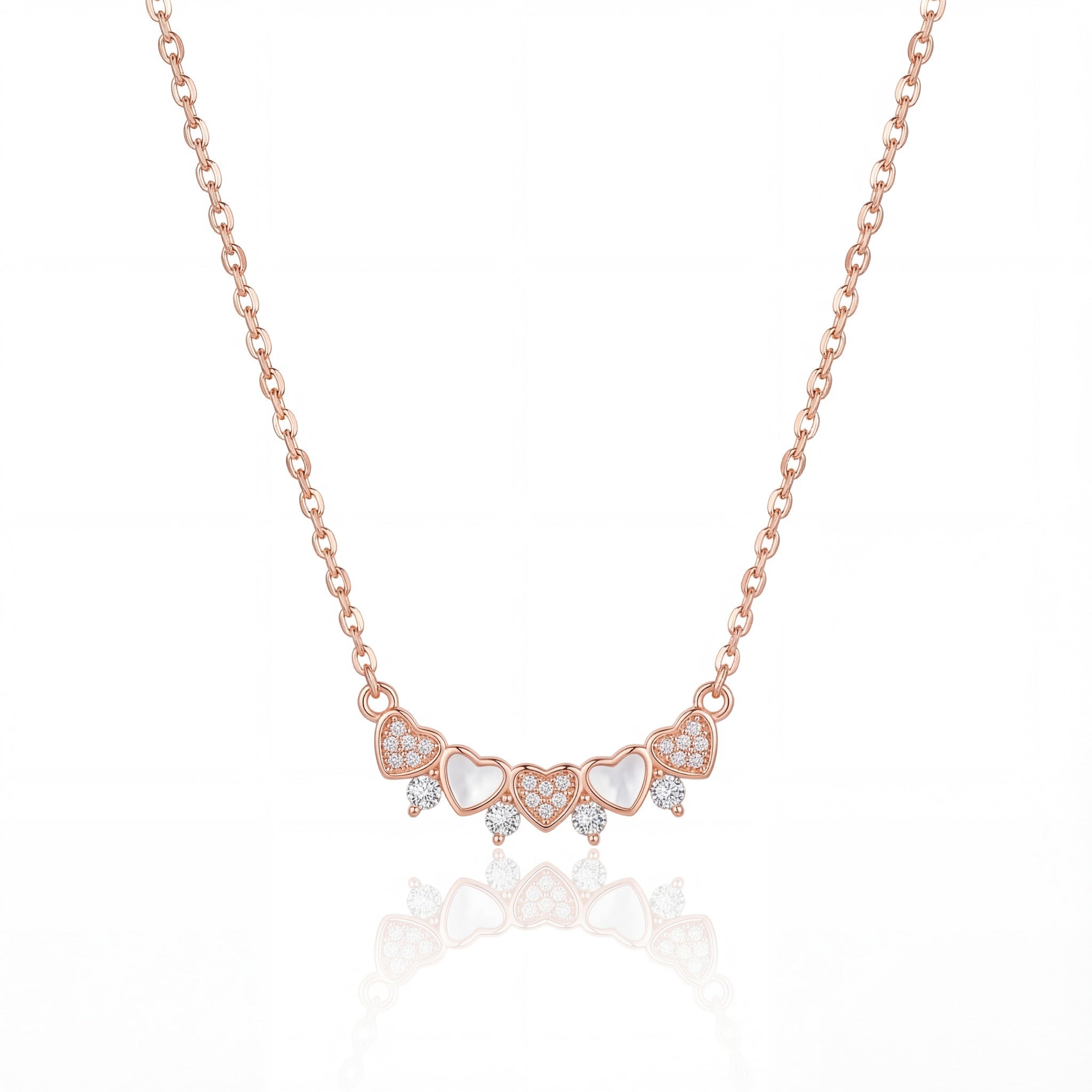 Love Harmony Multi-Heart Pendant Necklace