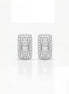 Imperial Baguette Halo Stud Earrings