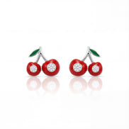 Cherry Bliss Diamond Stud Earrings