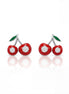 Cherry Bliss Diamond Stud Earrings