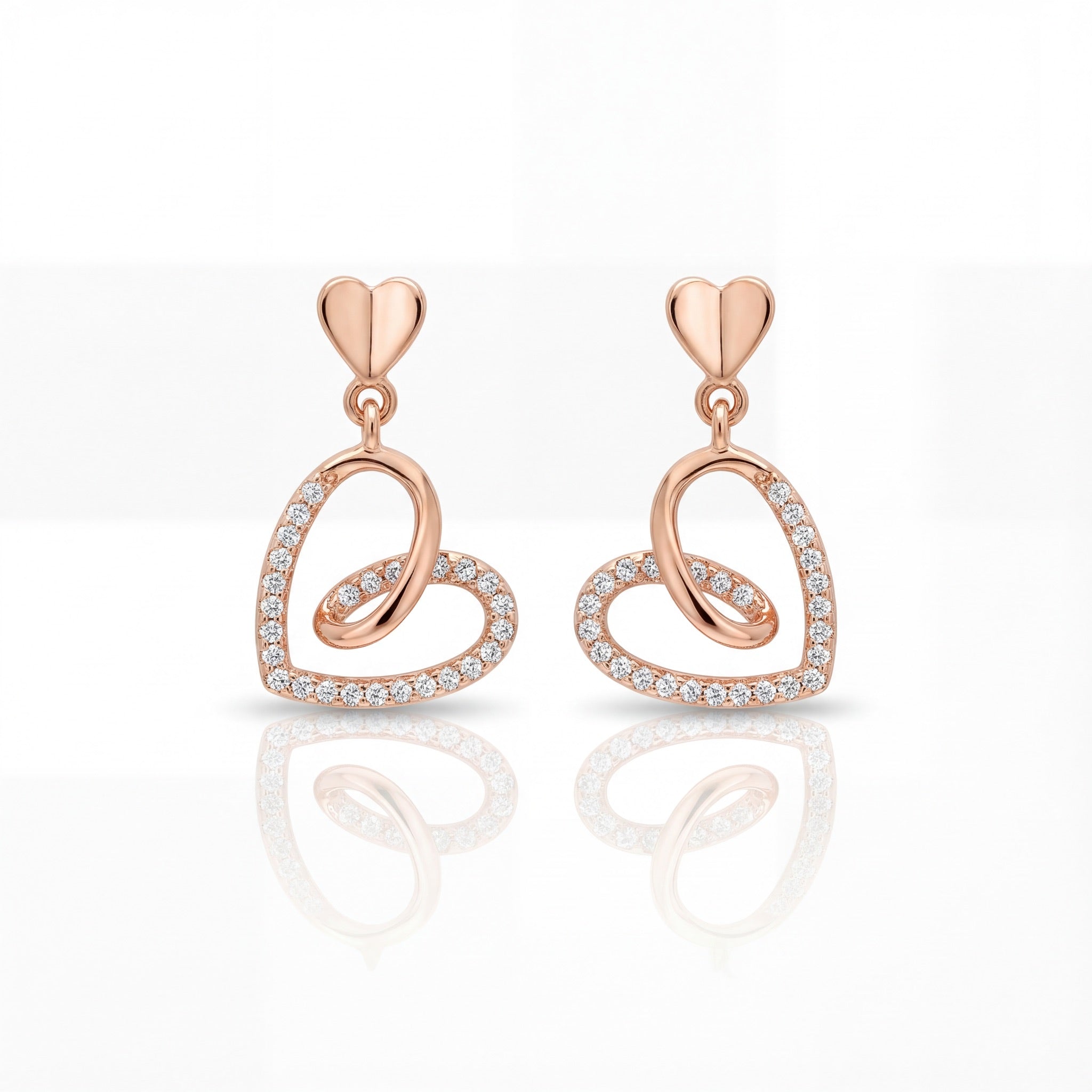 Infinite Love Interlock Drop Earrings