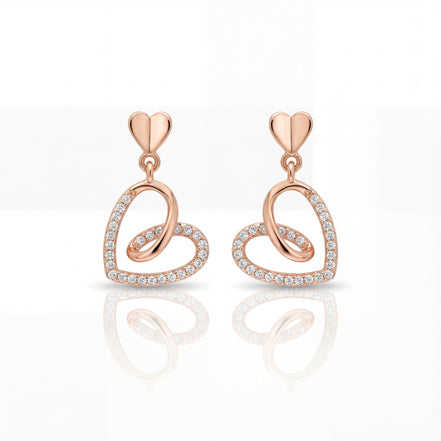 Infinite Love Interlock Drop Earrings