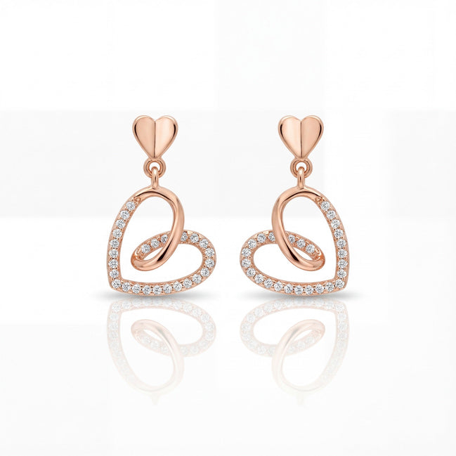 Infinite Love Interlock Drop Earrings