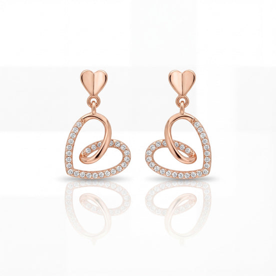 Infinite Love Interlock Drop Earrings