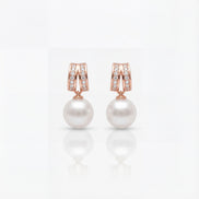 Classic Pearl Drop Diamond Earrings