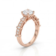 Classic Solitaire Crest Ring