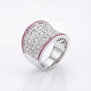 Ruby Pavé Dome Ring