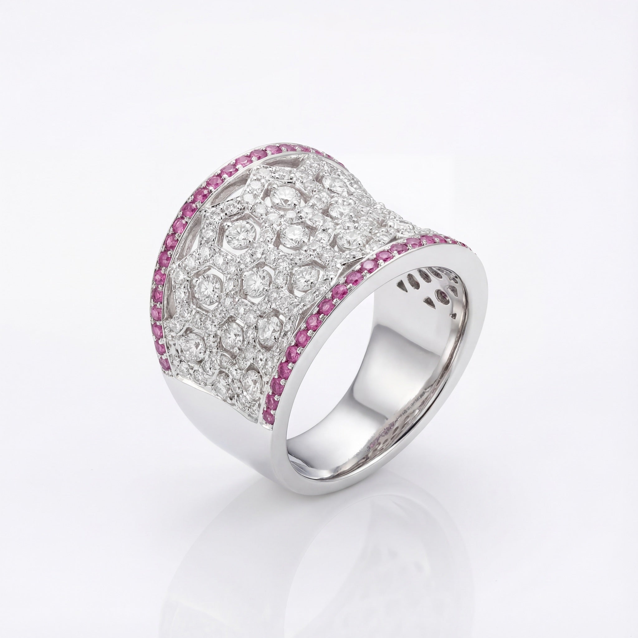 Ruby Pavé Dome Ring