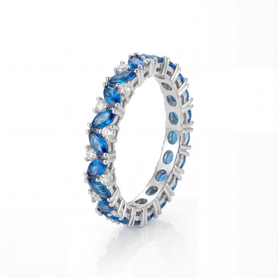 Azure Eternity Symphony Ring