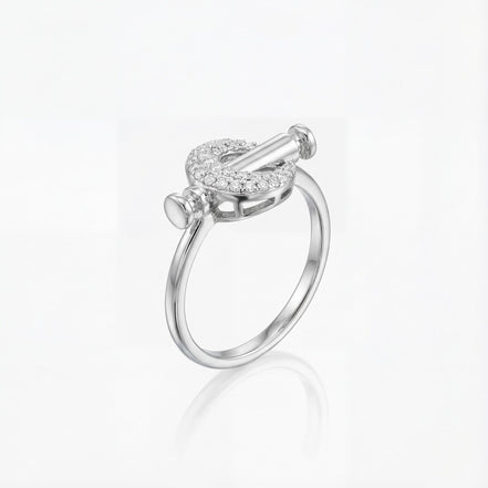 Diamond T-Bar Luxe Ring