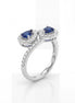 Sapphire Twin Halo Ring