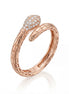 Rose Serpent Pavé Wrap Ring
