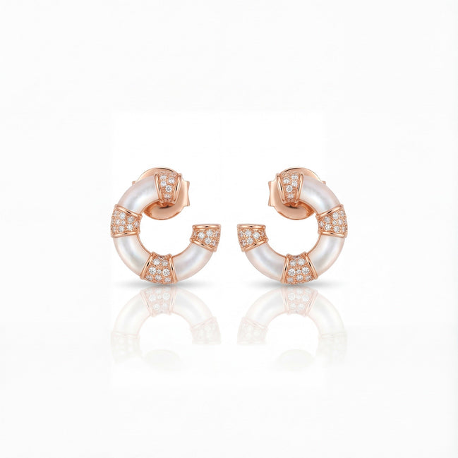 Aurora Circle Diamond Earrings