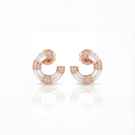 Aurora Circle Diamond Earrings