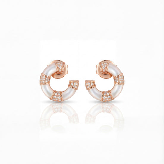 Aurora Circle Diamond Earrings