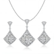 Royal Square Bloom Diamond Set