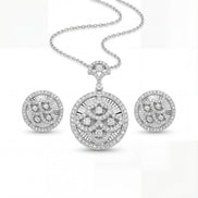 Classic Diamond Medallion Statement Set
