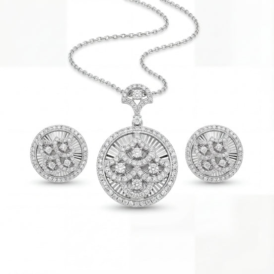 Classic Diamond Medallion Statement Set