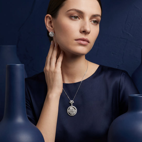 Classic Diamond Medallion Statement Set